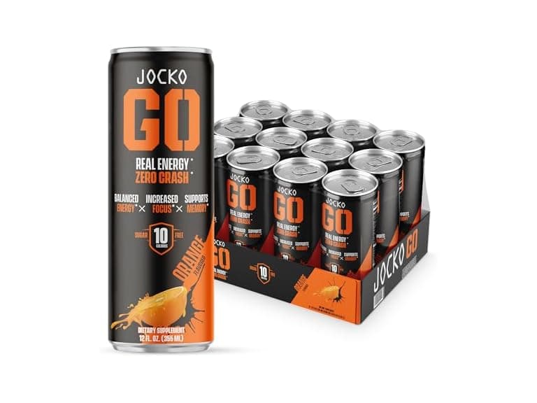 12PK Jocko GO Energy Drink (Afterburner Orange) - Image 1