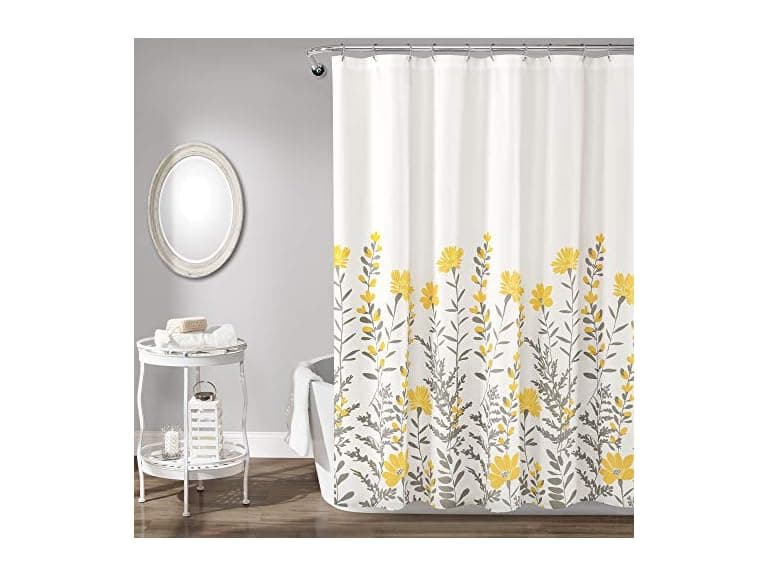Lush Decor Aprile Floral Shower Curtain Single 72" W x 72" L - Image 1