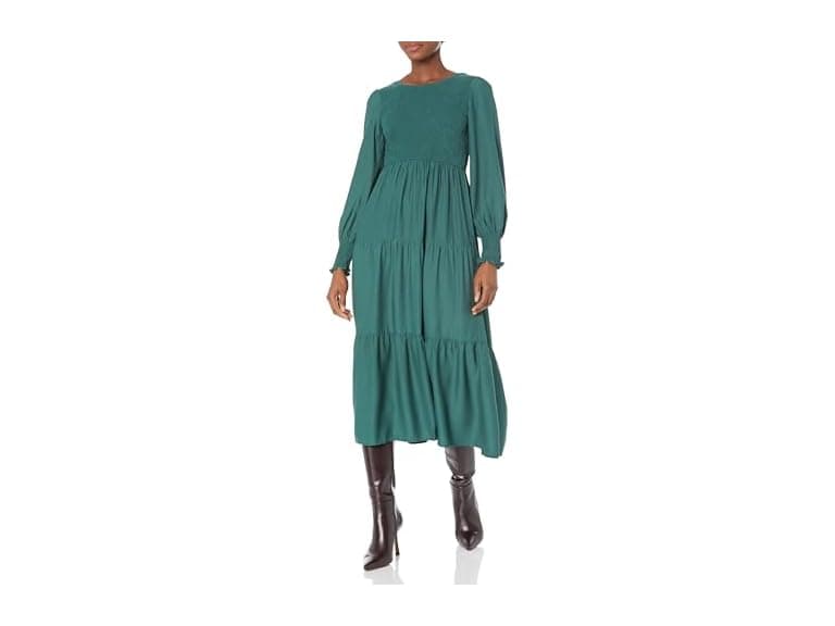 Zesica Women (XL) Casual Long Sleeve Crew Dress - Image 1