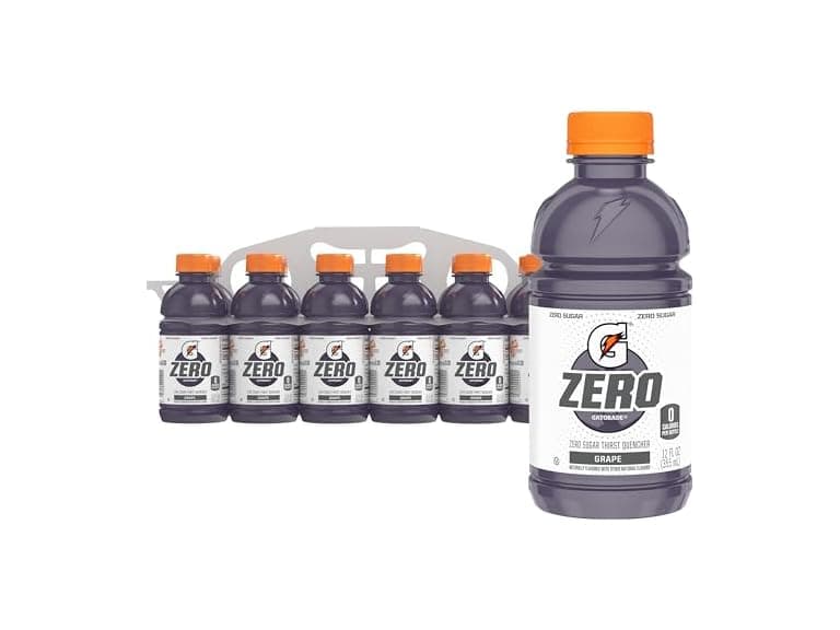 12PK Gatorade Thirst Quencher Zero Sugar Drink Grape - Image 1