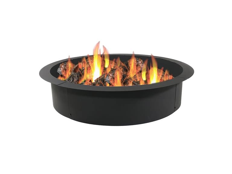 Sunnydaze Steel Fire Pit Ring Insert - Choose Size - Image 1