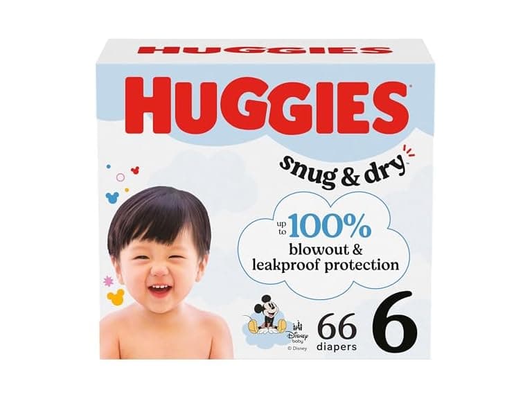 Huggies Snug and Dry Diapers Size 6 66ct - Image 1
