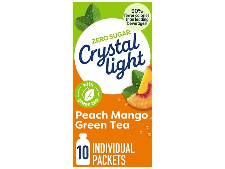 10Ct Crystal Light Sugar-Free Peach Mango Drink Mix - Image 1