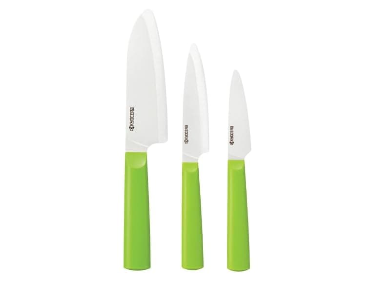 Kyocera 3-PC INNOVATIONwhite Green/White Ceramic Knife Set - Image 1
