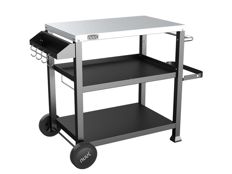 NUUK 3-Shelf Rolling Outdoor 20" x 32" Movable Grill Cart - Image 1
