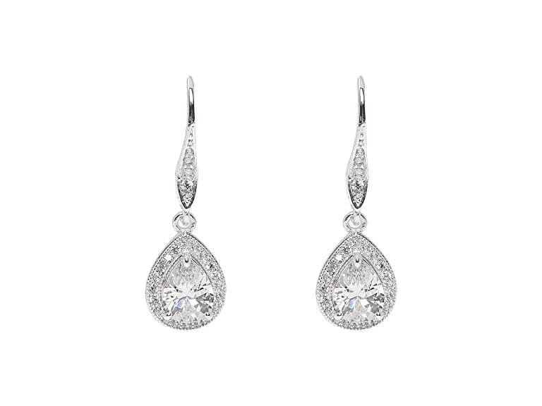 Anne Klein Cubic Zirconia Pear Shape Drop Earrings - Image 1