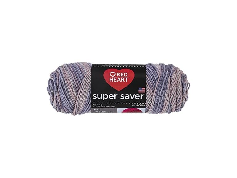 RED Heart E300.3972 Super Saver Yarn, Mulberry Mix - Image 1