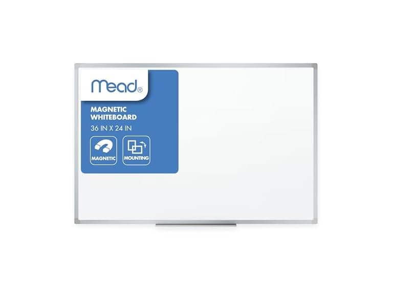 Mead Dry Erase White Board, 36" x 24" - Image 1
