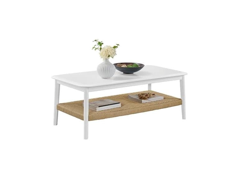 Alaterre Furniture Calais 48 Inch Rectangular Wood Coffee Table - Image 1