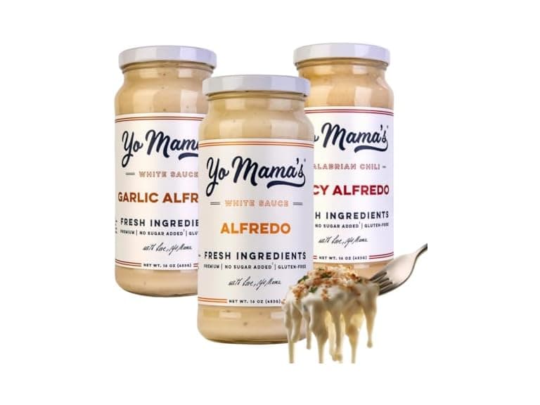 (6 Pack) Yo Mama's Alfredo Sauce Variety Pack - Image 1