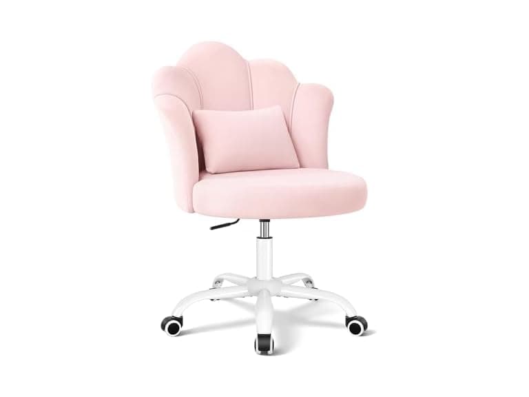 BestGlory W0893 Petal Vanity Chair with Wheels 1 - Image 1
