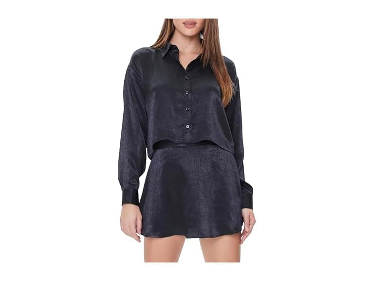 Forever 21 (L) Satin A-Line Mini Skirt - Image 1