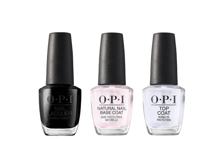OPI Nail Lacquer Trio Set, Black Onyx - Image 1