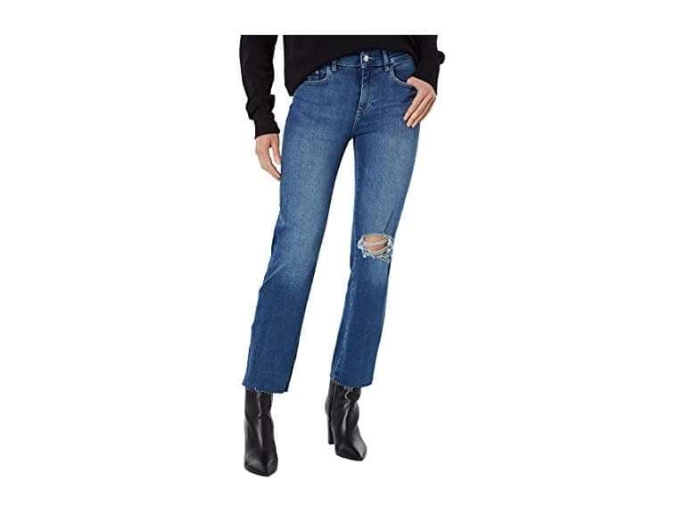 Dl1961 Women Mara Raw Hem Straight Leg Jeans - Image 1