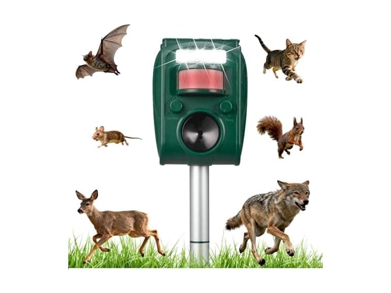 Solar Ultrasonic Animal Repellent Outdoor, Motion Activated - Image 1