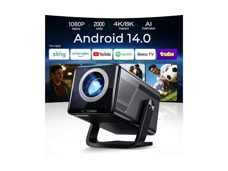 WEMI Native 1080P Smart Video Projector 4k/8k Input - Image 1