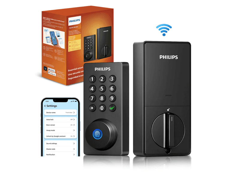 Philips DDL242X-1HW-MB WiFi Keypad Deadbolt Matt Black - Image 1