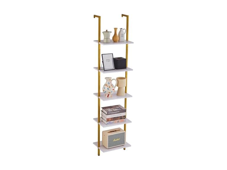 Ladder Shelf, 5-Tier Bookshelf 15.6x11.8in, Open - Image 1