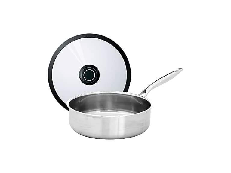Stainless Steel, Sauté Pan w/Lid, 9.5-Inch Diameter, 3 Quart - Image 1