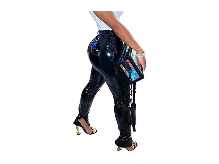 Aro Lora Women (XL) PU Faux Leather High Tights - Image 1
