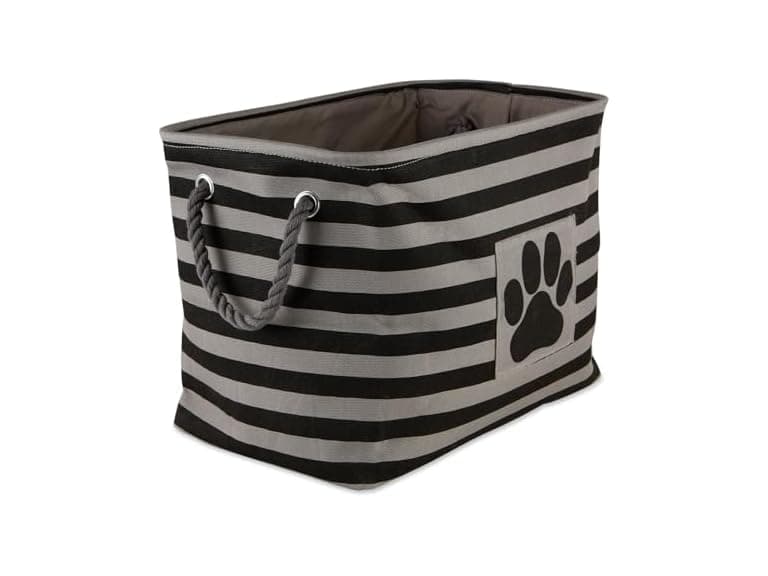 Bone Dry Pet Storage Striped Paw Patch Bin - Image 1