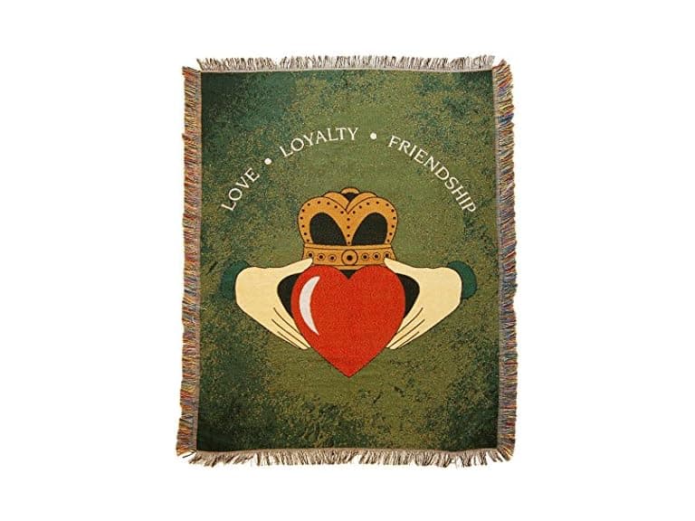 Claddagh Woven Tapestry Throw Blanket - Image 1