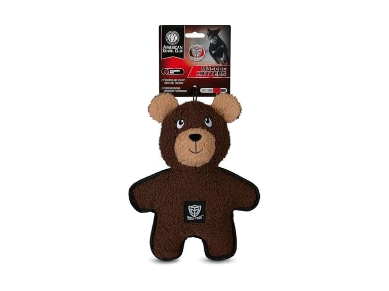 American Kennel Club Plush Dog Toy with Squeaker, Bear - Image 1