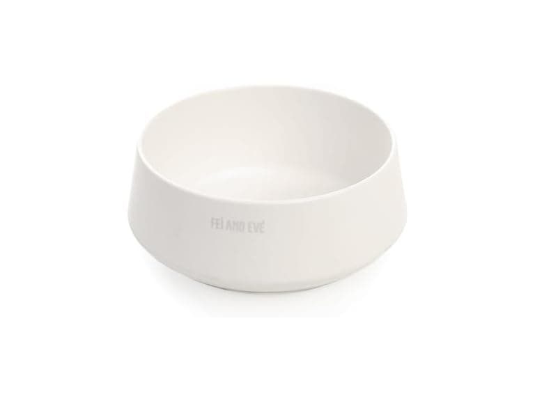 Fei & Eve Dog Bowl 30 Oz, Cloud White - Stain & Odor Resistant - Image 1