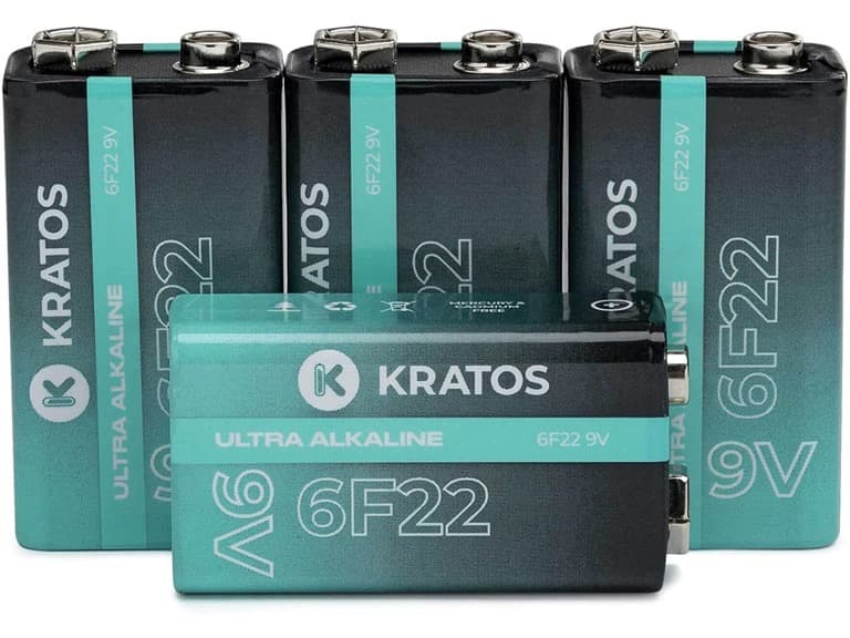 (4 Pack) Kratos Power 9V Alkaline Batteries - Image 1