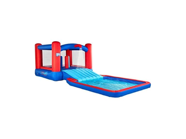 Sunny & Fun Slide N’ Splash Bounce House Inflatable Water Slide Park - Image 1