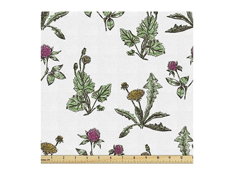 Ambesonne Dandelion Fabric by The Yard, - Image 1