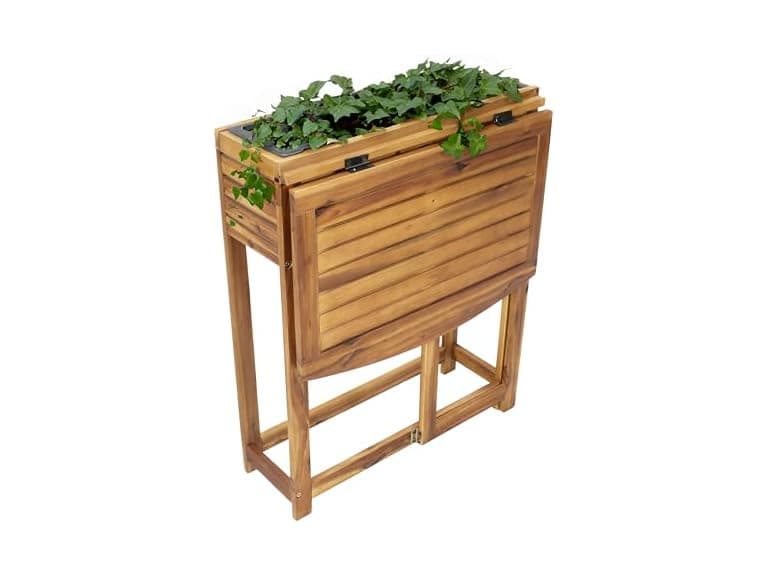 Sunnydaze Acacia Wood Raised Garden Bed with Shelf - Image 1