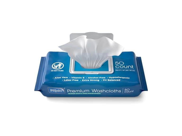 Inspire Adult Wet Wipes, Wash Cloths - Image 1