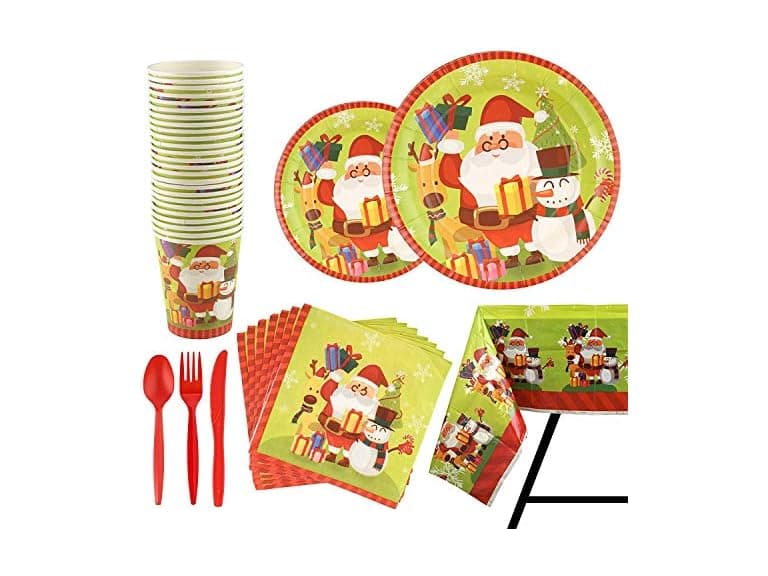 Christmas Party Supplies Set 176-Piece - Image 1
