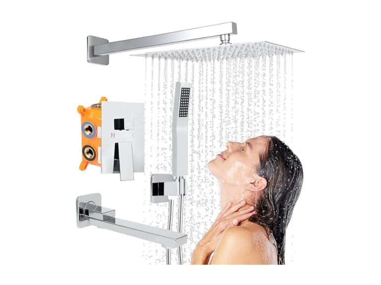 Dollate 10" Bathroom 3-Function Shower Faucet Set - Image 1