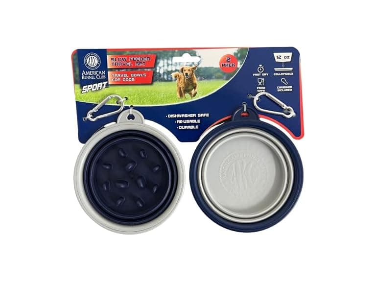 American Kennel Club 2-Pack Collapsible Travel Bowls - Image 1