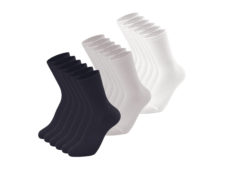 Mens Crew Socks Cotton 24 Pairs - Image 1