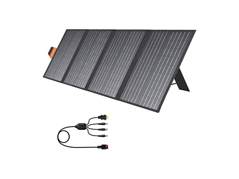 PROGENY 120W Portable Solar Panel with USB-C. Kickstand, Foldable Solar Panel Charger Waterproof for Jackery Explorer/Flashfish/Ecoflow/Goal Zero/Anker/Bluetti Power Stations (Open Box) - Image 1