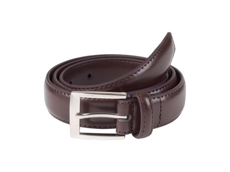 Sportoli Men Classic Stitched Genuine Belt Brown - Image 1