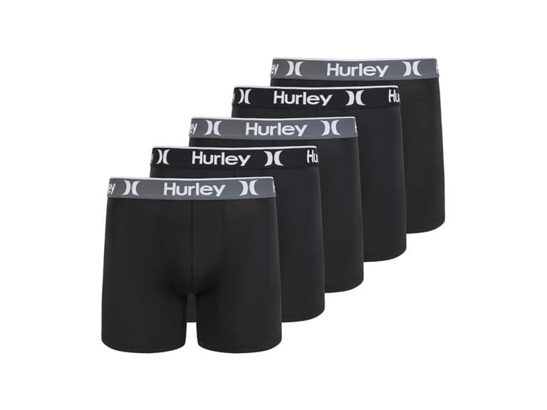 Hurley Men's 5 Pack Solid Boxer Briefs - Image 1