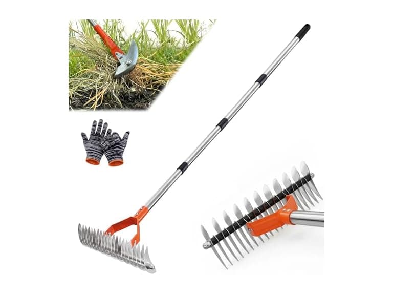 Qikstren Thatch Rake with Adjustable Handle - Image 1