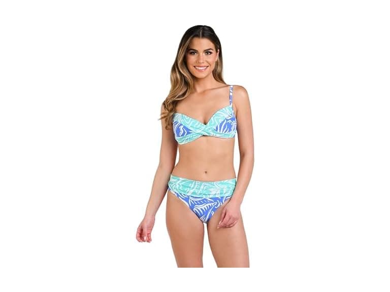 La Blanca Women (16) Over Shoulder Wrap Bikini Top - Image 1