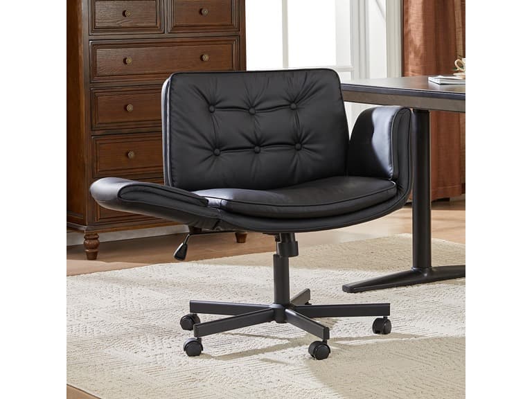 Criss Cross Chair with Armrests & Wheels - Image 1