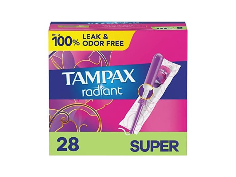 Tampax Radiant Tampons, Super Absorbency - Image 1