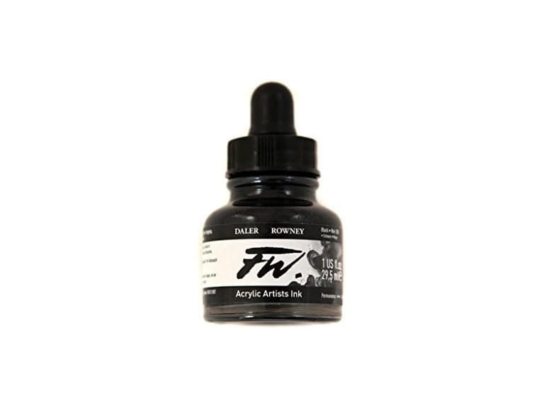 Daler Rowney FW Artists Acrylic Ink 29.5 ml Black (India) - Image 1