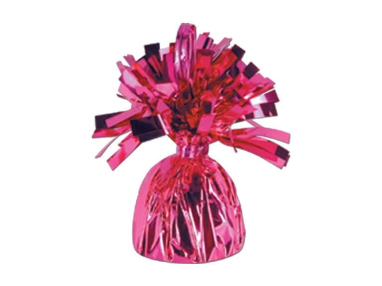 Hot Pink Metallic Balloon Weight - Image 1