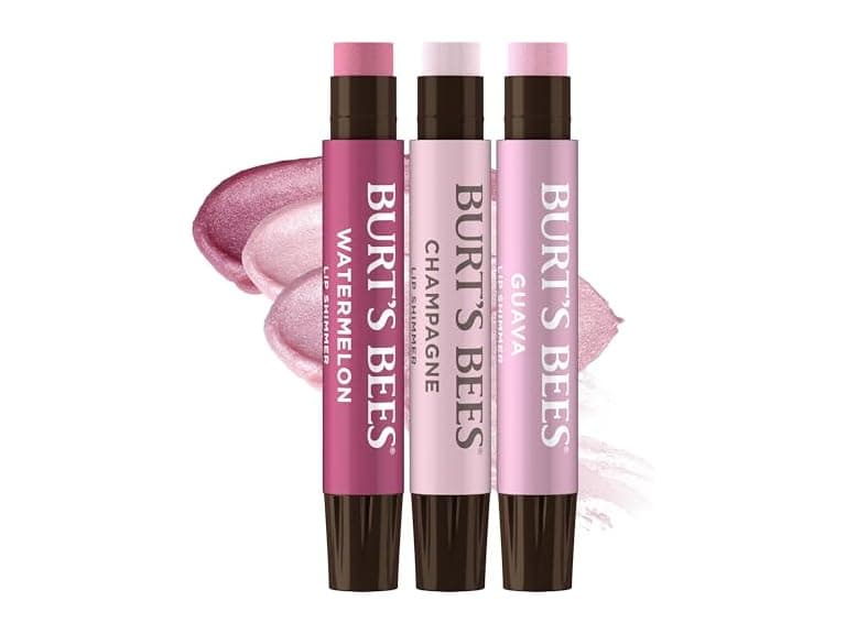 Burts Bees Lip Shimmer Pink Collection 3 Pack - Image 1