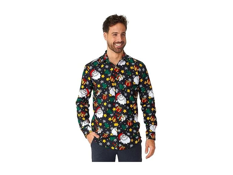 Suitmeister Men (L) Christmas Dress Shirt - Image 1