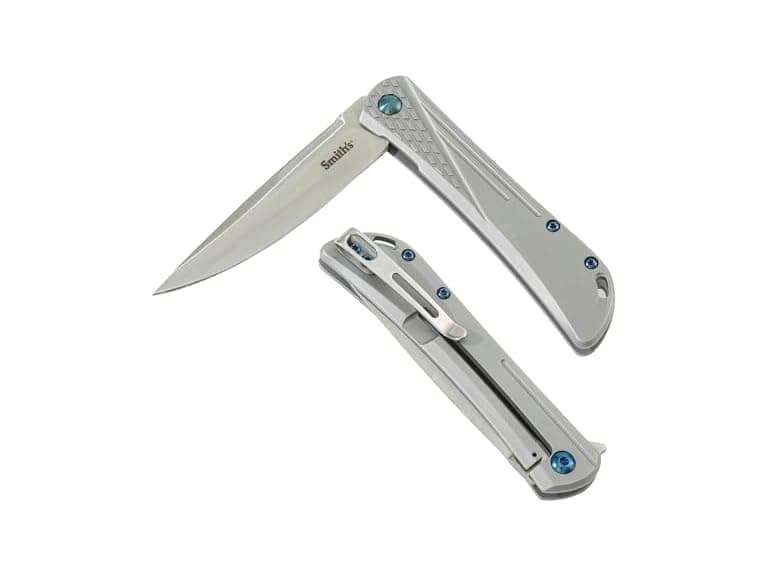 SMITH’S 3-Inch Folding Knife, Stonewash - Image 1