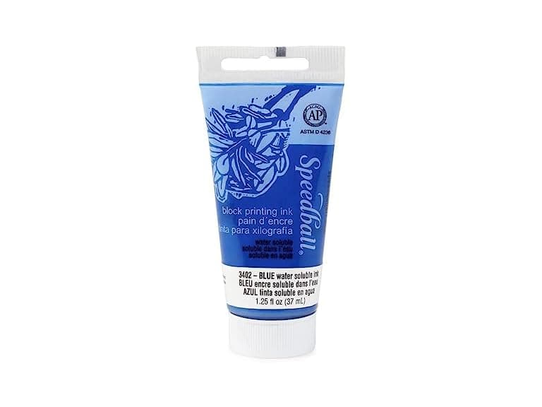Speedball Water Soluble Block Printing Ink, Blue, 1.3 oz - Image 1